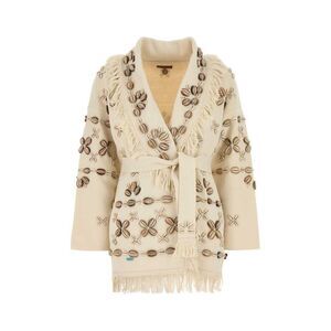 ALANUI Embellished Knit Cardigan Women BEIGE O TAN Sweaters & Knitwear